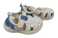 Bílo-modré koženkové sandály QILSJ vel. 18