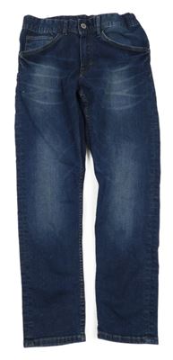 Tmavomodré relaxed tapered leg rifle H&M