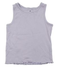 Světlefialový žebrovaný crop top H&M