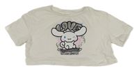 Bílé crop tričko s Cinnamoroll C&A