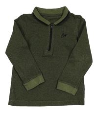 Khaki vzorované polo triko Matalan