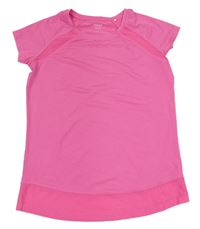 Neonově růžové sportovní tričko se síťovinou Yigga