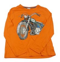 Oranžové triko s motorkou C&A
