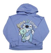 Levandulová mikina se Stitchem a kapucí Primark