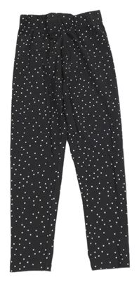 Antracitové puntíkaté legíny Nutmeg