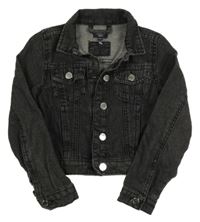 Antracitová riflová crop bunda Studio