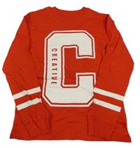 Červené triko s písmenem H&M