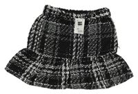 Nové - Černo-bílá kostkovaná sukně Dunnes