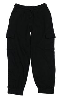 Černé cargo tepláky H&M