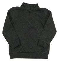 Tmavošedá melírovaná mikina Tu