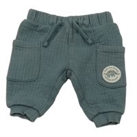 Tmavokhaki žebrované tepláky s nášivkou C&A