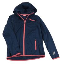 Tmavomodrá softshellová funkční bunda s kapucí Crivit