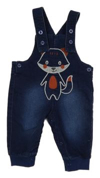 Tmavomodré teplákové laclové rifle s liškou Ergee