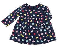 Tmavomodré puntíkaté teplákové šaty George