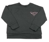 Antracitová vzorovaná mikina s nápisem Primark