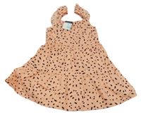 Nové - Světleoranžové vzorované lehké šaty Primark