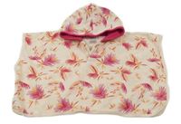 Meruňkové froté osuškové pončo s listy a kapucí Mamas&Papas