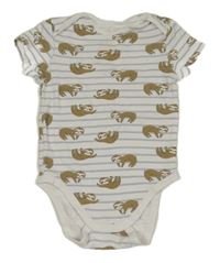 Bílo-modré pruhované body s lenochody C&A