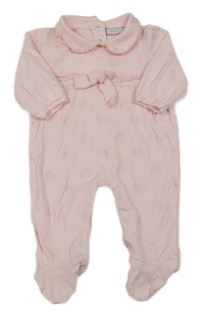 Růžový overal se srdíčky a límečkem