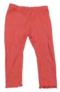 Jahodové žebrované legíny So Cute