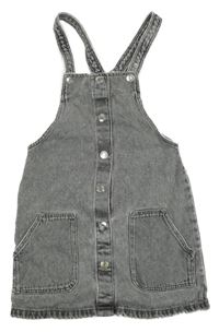 Šedé riflové laclové šaty Denim Co.