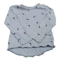 Světlemodré triko s dinosaury H&M