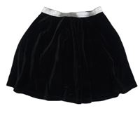 Černá sametová kolová sukně Yd.