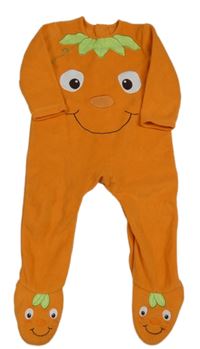 Oranžový fleecový overal - dýně