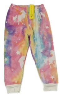 Nové - Barevné plyšové pyžamové kalhoty 