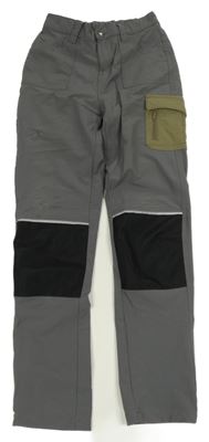 Šedo-černé outdoorové kalhoty