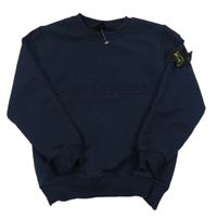 Tmavomodrá mikina s 3D nápisem 