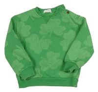 Zelená mikina s trojlístky 