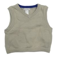 Světlebéžová pletená vesta 