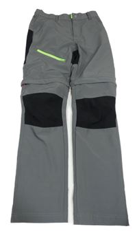 Šedo-černé outdoorové kalhoty