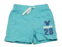 Světlemodré kraťasy s Mickeym a číslem C&A