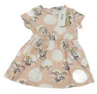 Nové - světlerůžové puntíkaté šaty s Dumbem Benetton