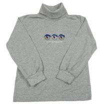 Šedé melírované triko s obrázkem Topolino