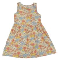 Světlerůžovo-barevné květované šaty H&M