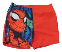 Červeno-tmavomodré plážové kraťasy se Spidermanem Marvel
