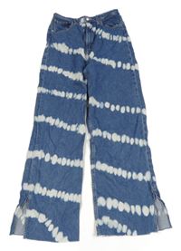 Modro-bílé pruhované široké rifle H&M