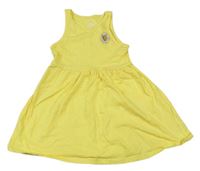 Žluté bavlněné šaty s květem F&F