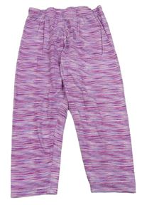 Lila-růžovo-bílé melírované crop legíny Primark