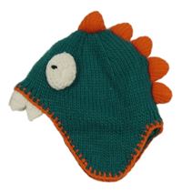 Zeleno-oranžová čepice s ostny - dino Miniclub