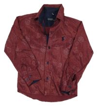 Vínová vzorovaná košile Ralph Lauren 