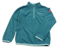 Zelenomodrá fleecová funkční mikina Trollkids