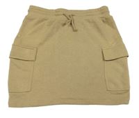 Béžová tepláková cargo sukně H&M