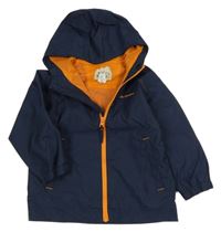 Tmavomodrá šusťáková jarní funkční bunda s kapucí Quechua