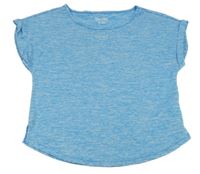 Světlemodré melírované sportovní tričko s logem USA pro