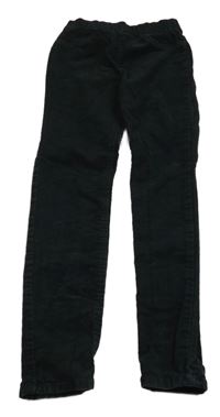 Černé elastické manšestráky H&M