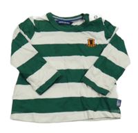 Zeleno-bílé pruhované triko 